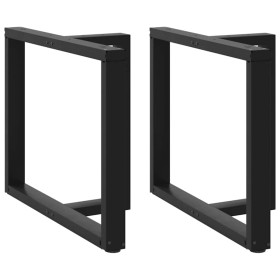 Patas de mesa de comedor en forma de T 2 uds acero